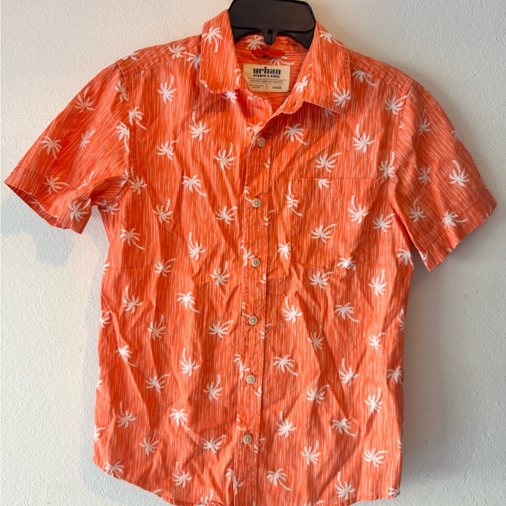 Urban Pipeline Tropical Orange Button-Down Shirt